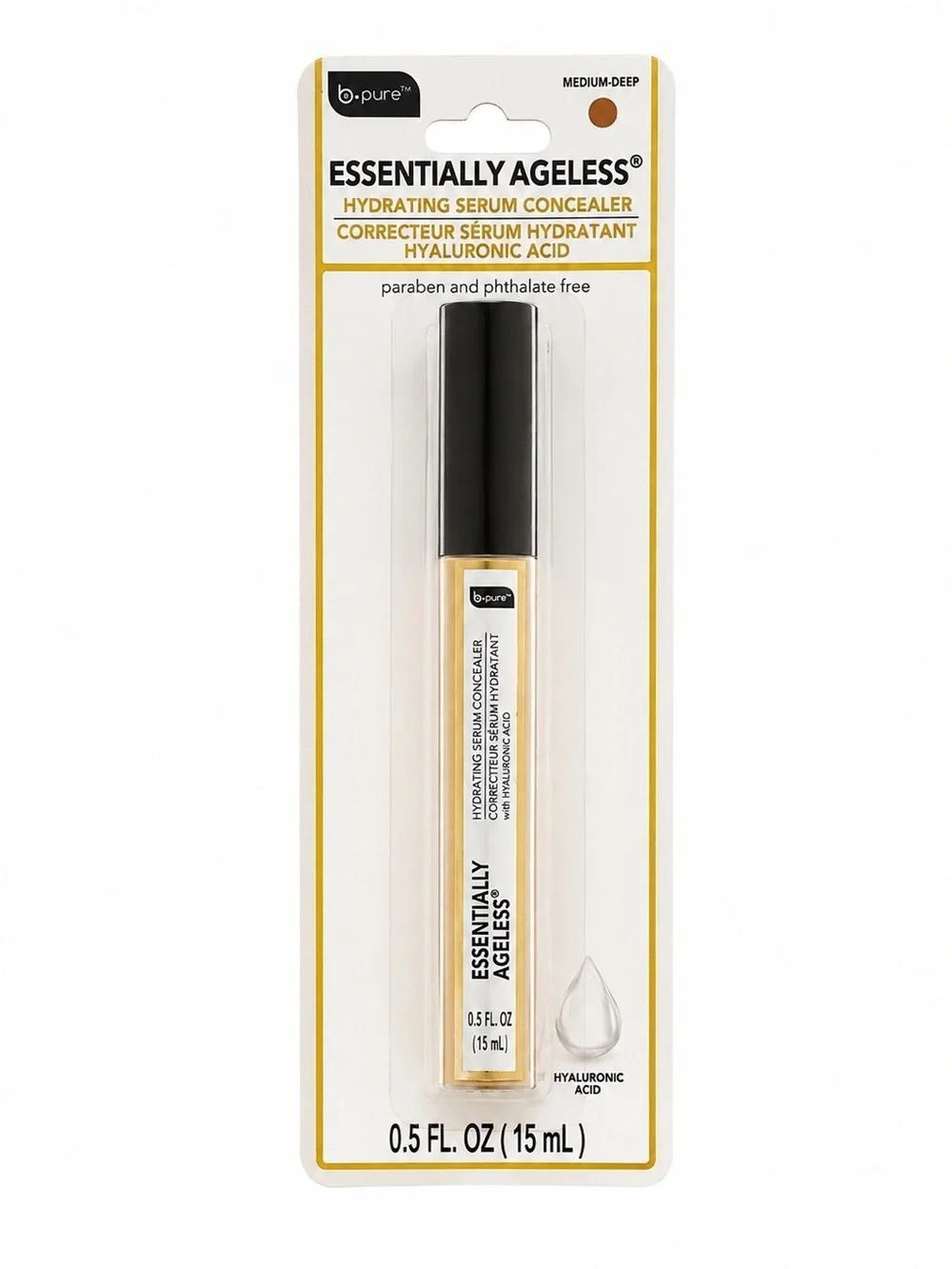 B Pure Essentially Ageless Hydrating Serum Medium - Deep Concealer Paraben Free